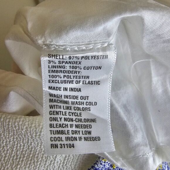 NWT KAARI Blue Embroidered Off Shoulder Dress Size Small - Picture 7 of 7